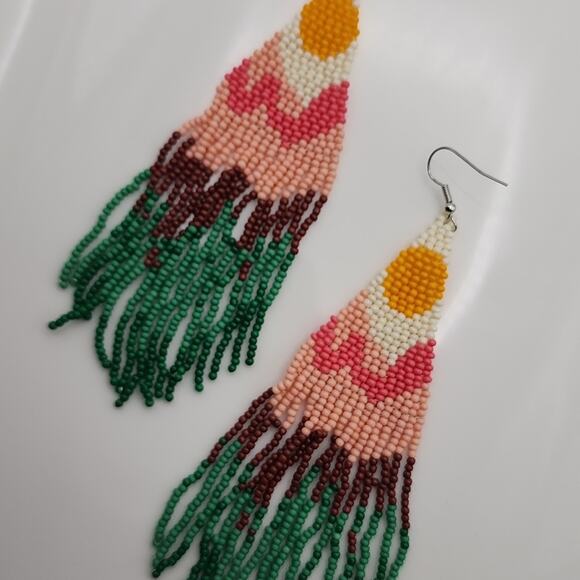 Boho Beaded Earrings - Picture 7 of 7